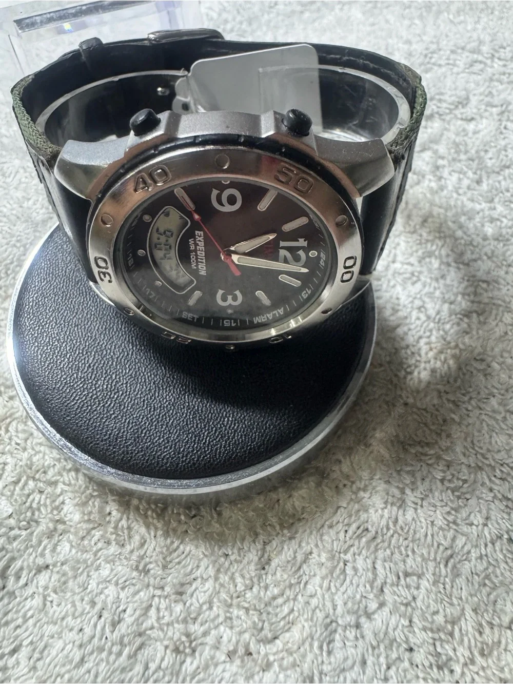 Timex Expedition Black Dial Men's Analog-Digital Watch with Red Seconds Hand